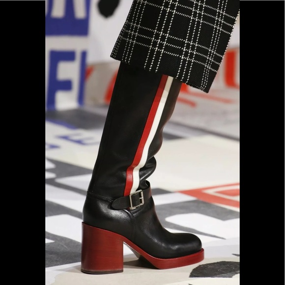 🎉HP🎉 New! Dior Black Tall Striped Boots - Picture 6 of 9